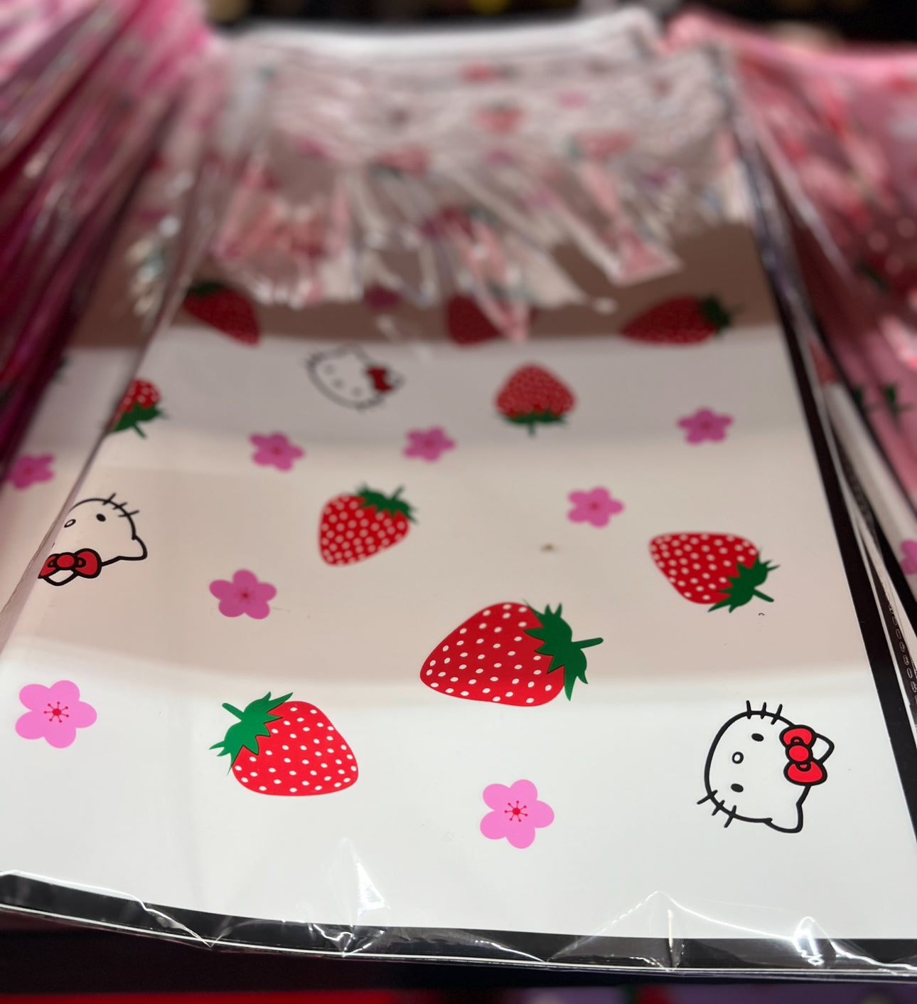 HK and Strawberry 🍓 transparent wrapping paper
