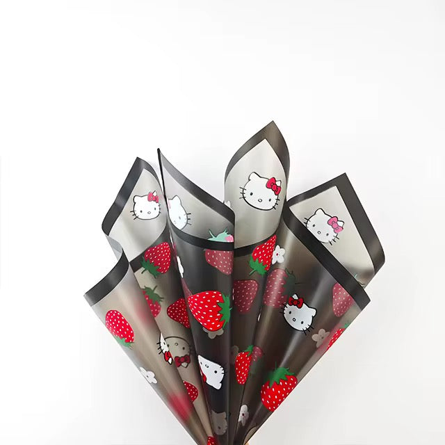 HK and Strawberry 🍓 transparent wrapping paper