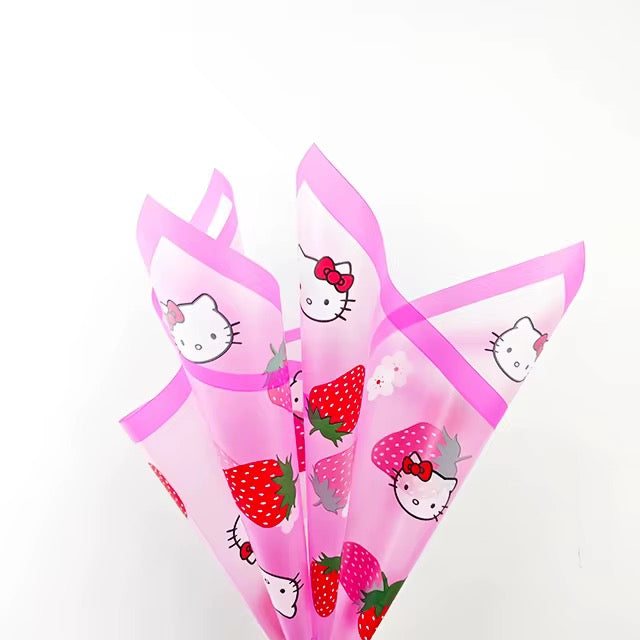 HK and Strawberry 🍓 transparent wrapping paper