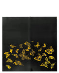 Wrapping paper black with butterflies