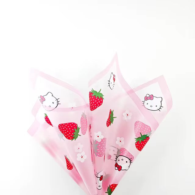HK and Strawberry 🍓 transparent wrapping paper